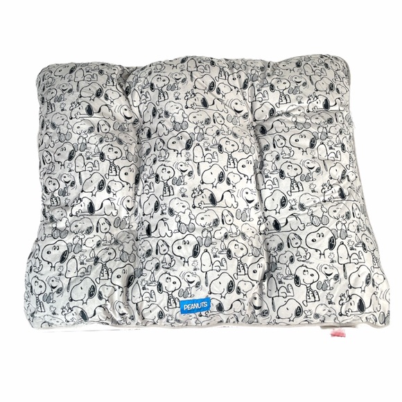 Peanuts Snoopy and Woodstock Pet Bed, Gray, Black, 27x36